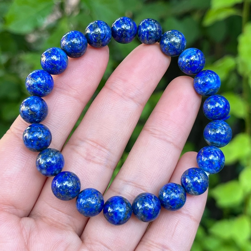 8mm stretchable lapis lazuli bracelet
